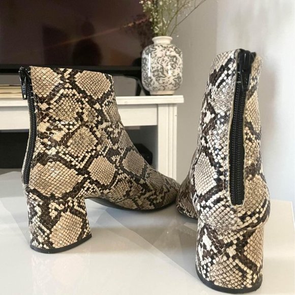 MANGO (MNG) Snakeskin Booties - Picture 3 of 8